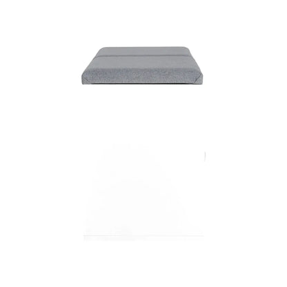 Banc à chaussures blanc avec rangement intégré, design nordique, assise coussinée, pour entrée ou couloir.