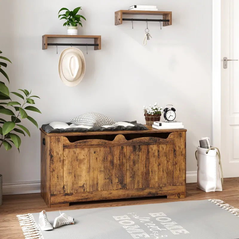 Banc coffre de rangement minimaliste en bois blanc, design épuré, mobilier Maison Banc pour salon ou entrée.