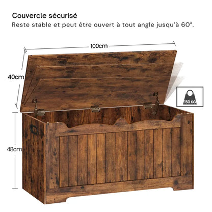 Banc coffre de rangement minimaliste en bois blanc de la marque Maison Banc, design épuré et élégant pour intérieur moderne.
