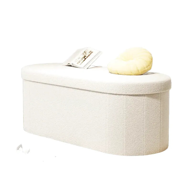 Banc coffre de rangement pliable Maison Banc en bois marron foncé, design minimaliste et moderne pour intérieur ou extérieur.