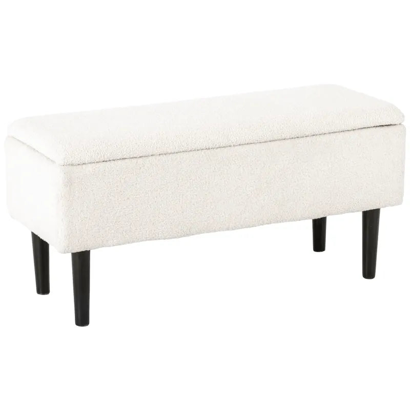 Banc coffre déco en velours Maison Banc, avec espace de rangement élégant pour objets, style moderne et confortable.