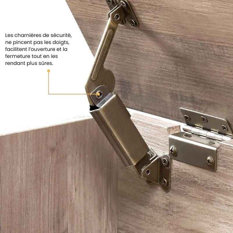 Banc coffre en bois avec rangement, design décoratif et assise confortable, de la marque Maison Banc.