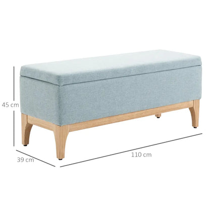 Banc coffre scandinave luxe en bois clair, style minimaliste, avec espace de rangement, conçu par Maison Banc.