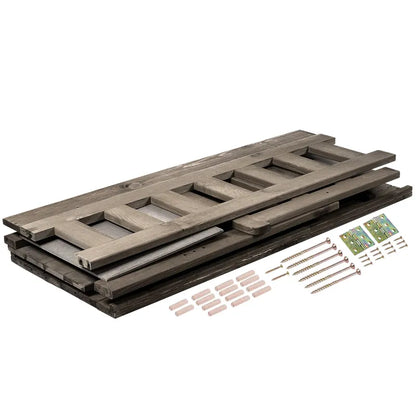 Banc de jardin classique en bois avec coffre de rangement discret, conçu par Maison Banc pour espace extérieur élégant.