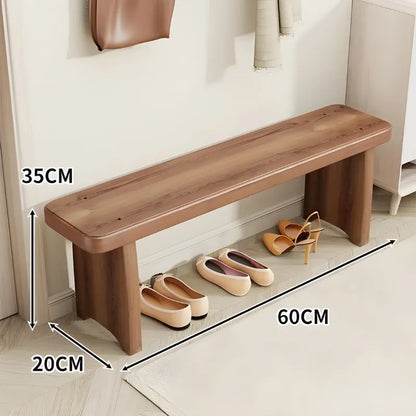 Banc d'entrée en bois massif Maison Banc, design minimaliste et moderne, surface lisse, longueur 60 cm, mobilier élégant pour l'entrée